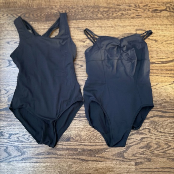 Bundle 2 Leotards Black IVIVVA Danz N Motion size 14 small Lace Ballet Dance - Picture 1 of 10